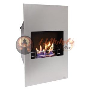 Cheminée Murale à l'éthanol acier inoxydable